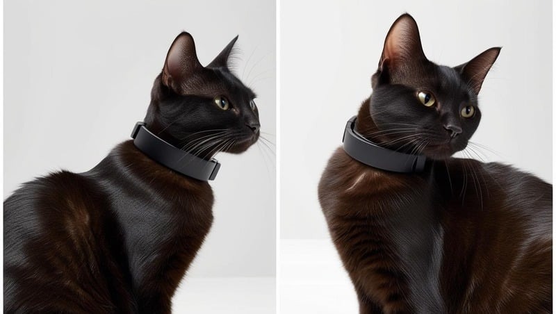 Crna ogrlica protiv buva za mačke