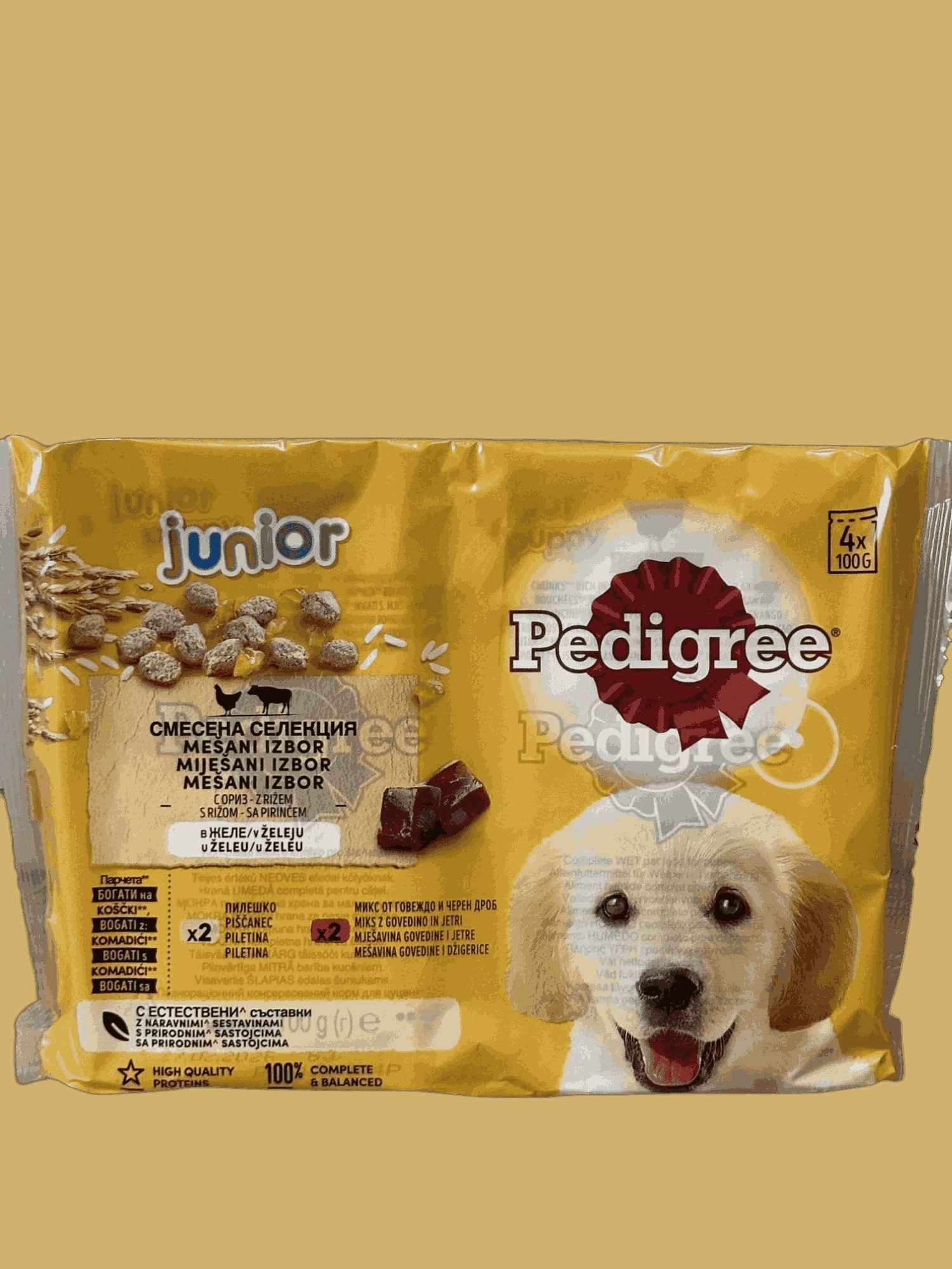 Pedigree kesice junior, piletina i govedina 4x100g