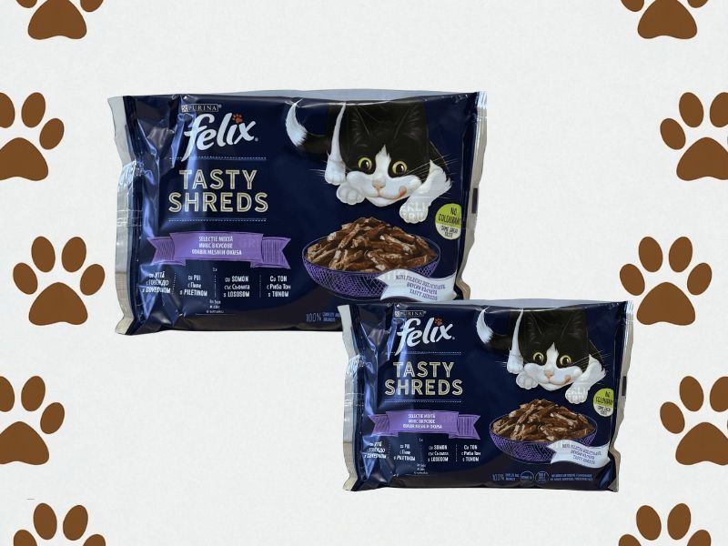 FELIX Tasty Shreds mačija hrana na nateuralnoj pouadini sa mačijim šapicama