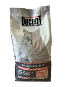 Decent Sterilised Cats Salmon & Rice 15kg – premium hrana za sterilisane mačke sa lososom i pirinčem