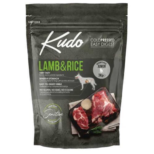 Kudo Lamb Rice Junior 3kg za srednje i velike štence