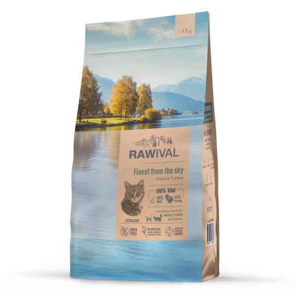 Rawival Finest From the Sky mačići 1,7kg pakovanje – premium hrana bez žitarica sa pačetinom i ćuretinom za mačiće