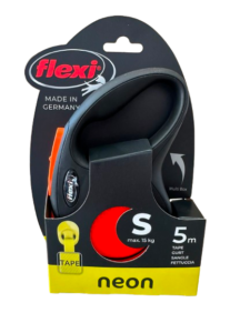 Flexi Neon Tape S 5m narandžasti povodac za pse do 15kg