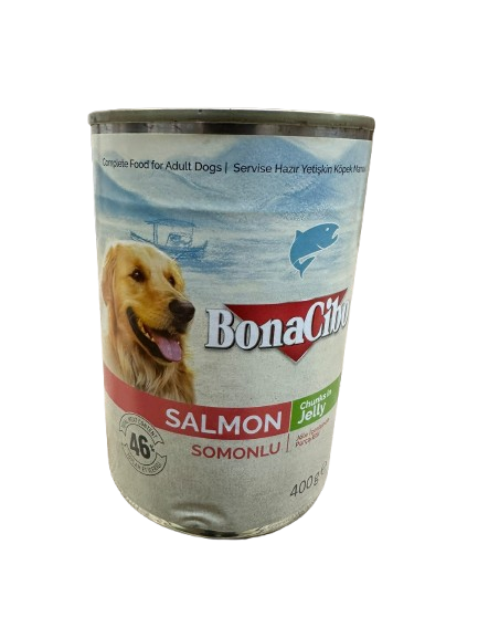 Bonacibo losos za pse 400g komadići u želeu
