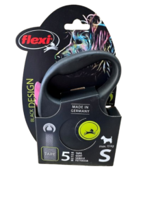 Flexi Black Design S Tape 5m pink povodac za pse do 15kg